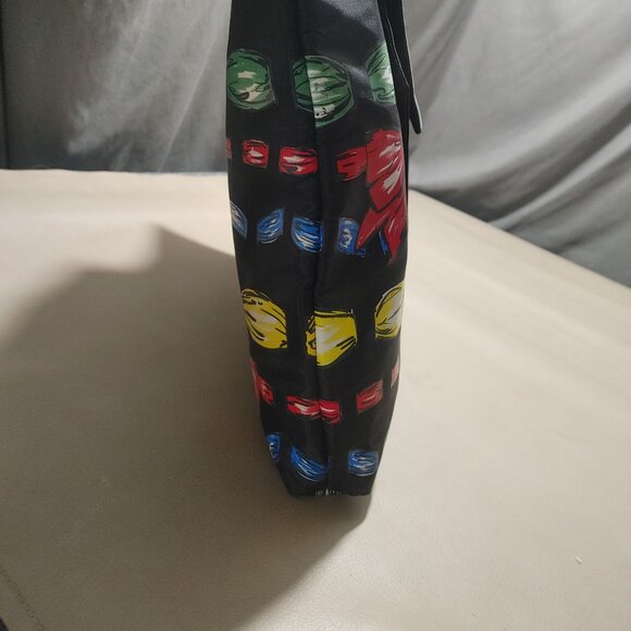 Brighton Multicolor Printed Tote Bag With Large Bow  Black Handles - Picture 7 of 9